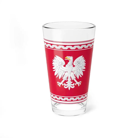 Flag of the President of Poland 1956-1990 (Poland) Pint Glass 16oz 16oz - Go Mug Yourself