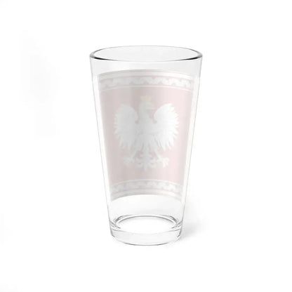 Flag of the President of Poland (Poland) Pint Glass 16oz - Go Mug Yourself