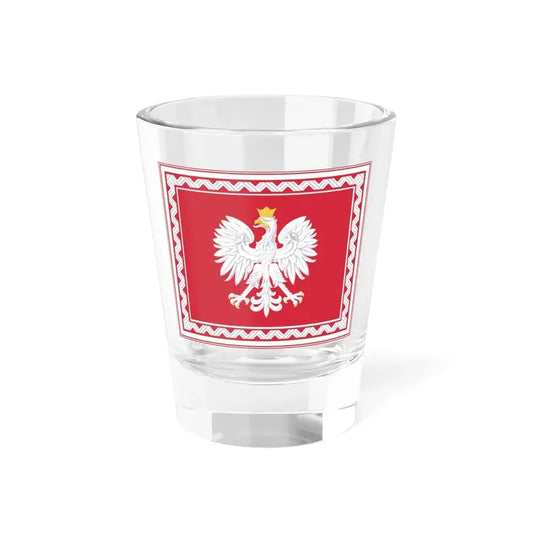 Flag of the President of Poland (Poland) Shot Glass 1.5oz 1.5oz - Go Mug Yourself
