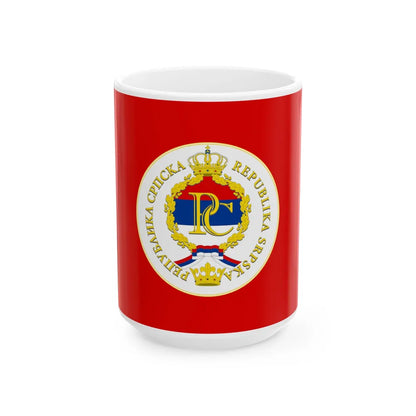 Flag of the President of Republika Srpska (Bosnia and Herzegovina) White Coffee Mug 15oz - Go Mug Yourself