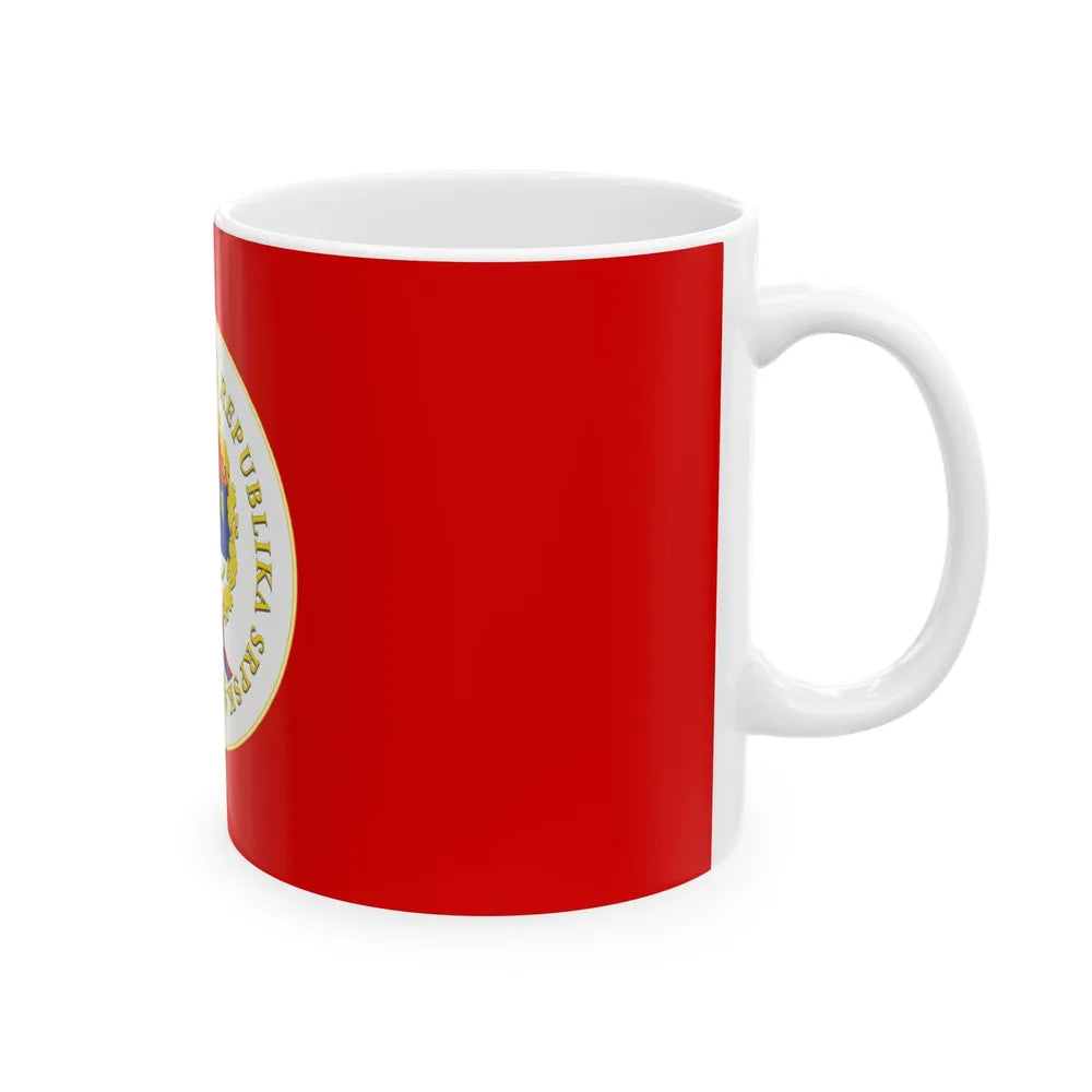 Flag of the President of Republika Srpska (Bosnia and Herzegovina) White Coffee Mug - Go Mug Yourself