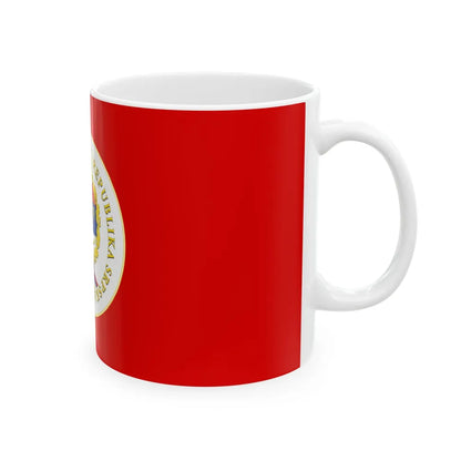 Flag of the President of Republika Srpska (Bosnia and Herzegovina) White Coffee Mug - Go Mug Yourself