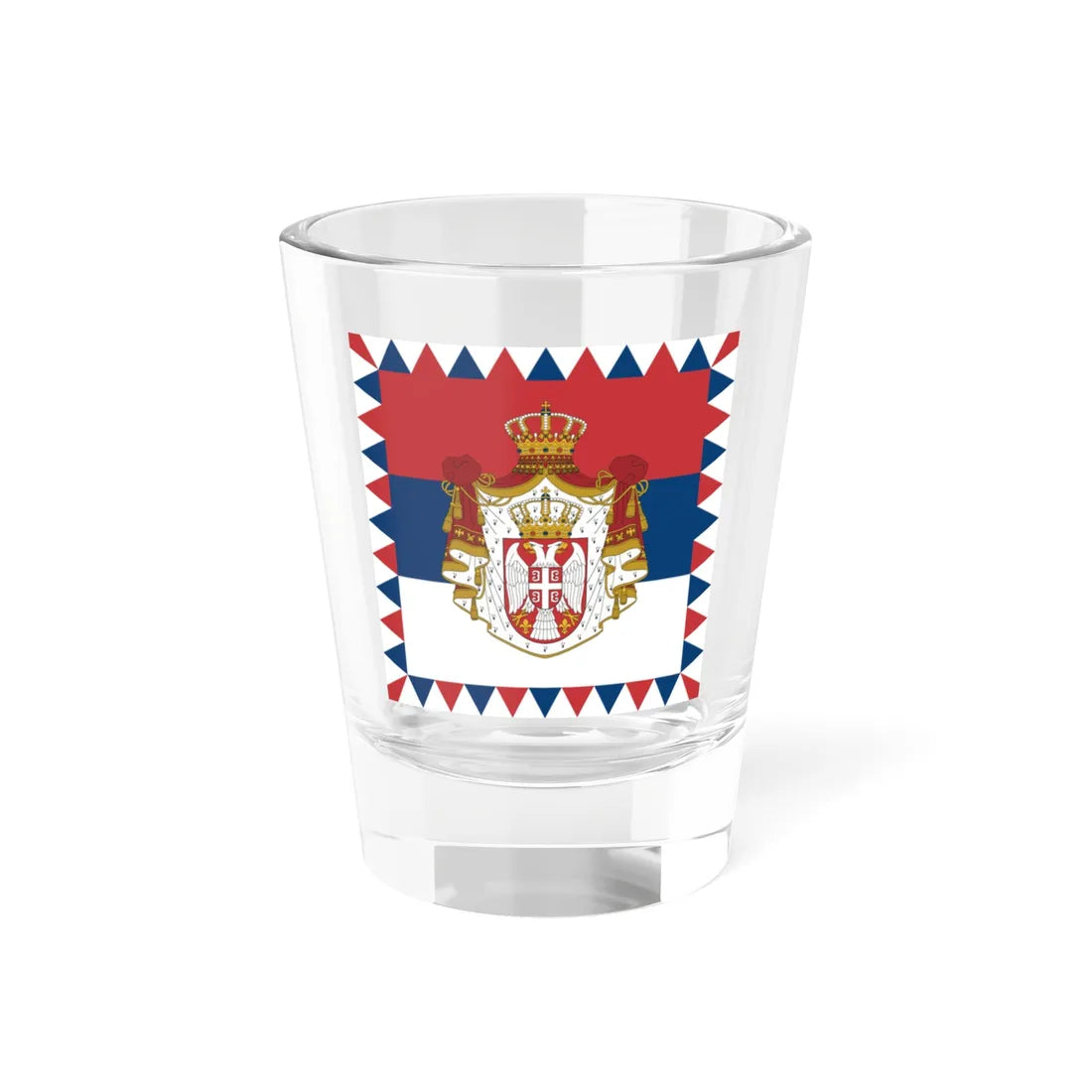 Flag of the President of Serbia (Serbia) Shot Glass 1.5oz 1.5oz - Go Mug Yourself