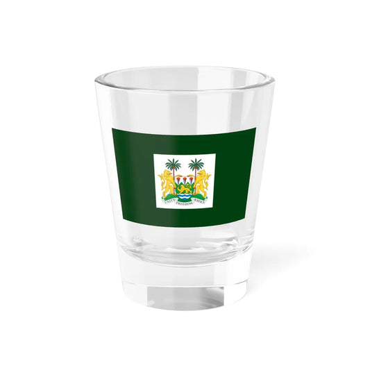 Flag of the President of Sierra Leone (Sierra Leone) Shot Glass 1.5oz 1.5oz - Go Mug Yourself