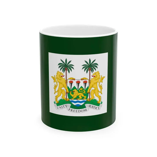 Flag of the President of Sierra Leone (Sierra Leone) White Coffee Mug 11oz - Go Mug Yourself