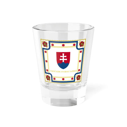 Flag Of The President Of Slovakia 1939 1945 (Slovakia) Shot Glass 1.5oz 1.5oz - Go Mug Yourself