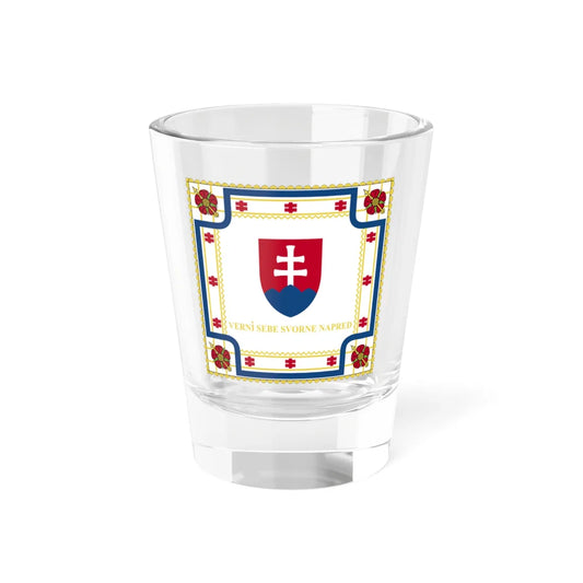 Flag Of The President Of Slovakia 1939 1945 (Slovakia) Shot Glass 1.5oz 1.5oz - Go Mug Yourself