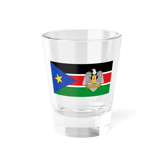 Flag of the President of South Sudan 2011-2023 (South Sudan) Shot Glass 1.5oz 1.5oz - Go Mug Yourself