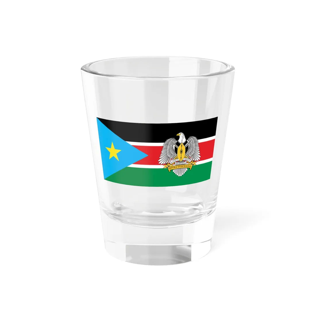 Flag of the President of South Sudan (South Sudan) Shot Glass 1.5oz 1.5oz - Go Mug Yourself