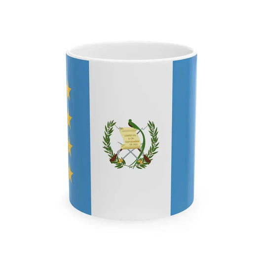 Flag of the President of the Congress of Guatemala (Guatemala) White Coffee Mug 11oz - Go Mug Yourself