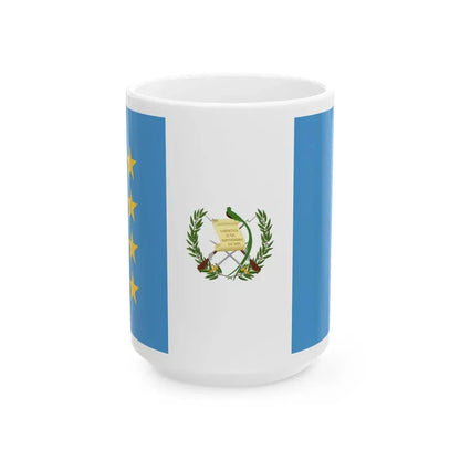 Flag of the President of the Congress of Guatemala (Guatemala) White Coffee Mug 15oz - Go Mug Yourself