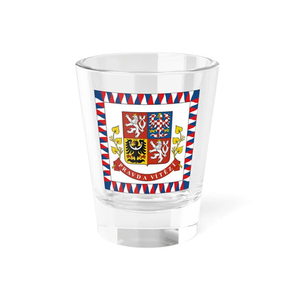 Flag of the President of the Czech Republic (Czech Republic) Shot Glass 1.5oz 1.5oz - Go Mug Yourself