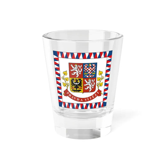Flag of the President of the Czech Republic (Czech Republic) Shot Glass 1.5oz 1.5oz - Go Mug Yourself