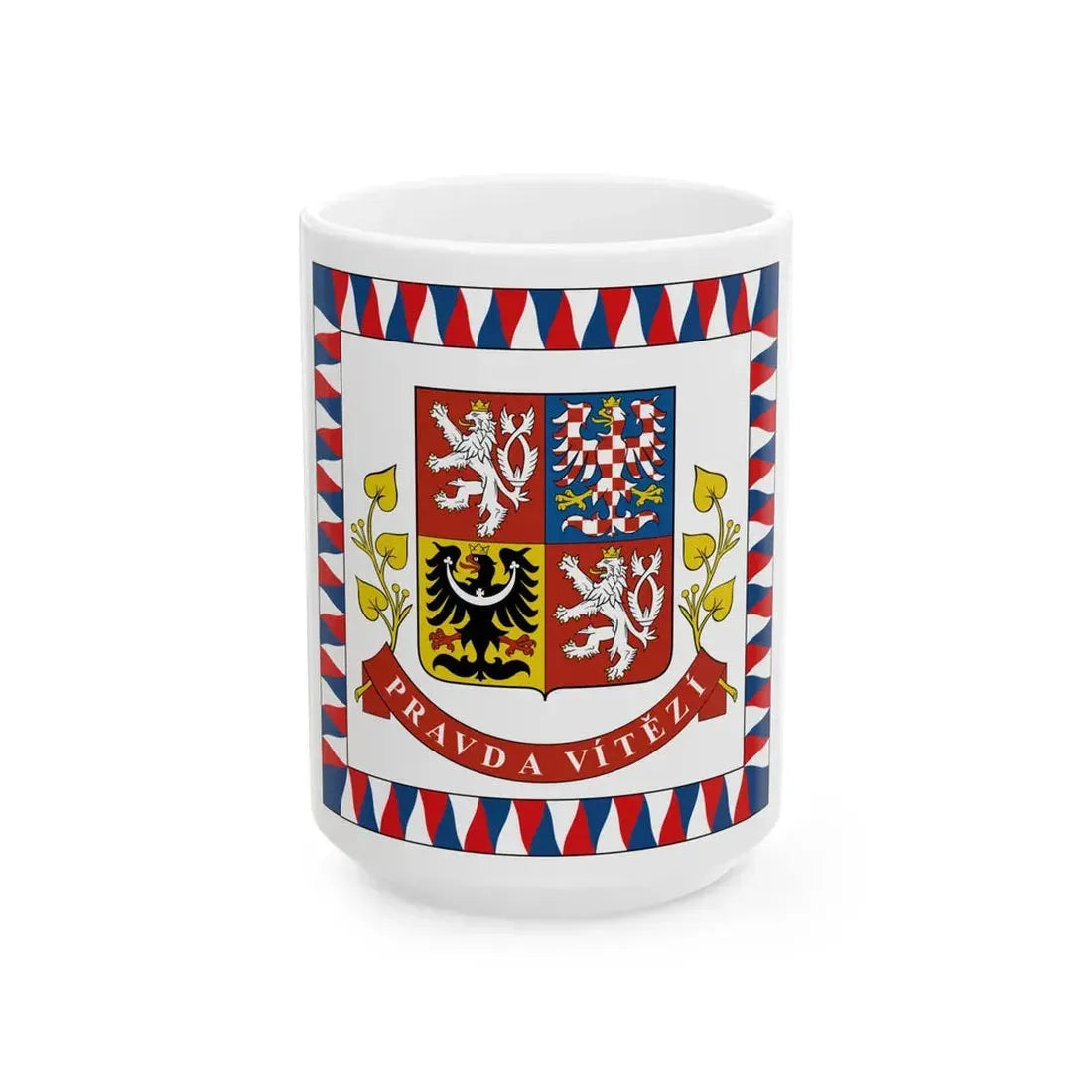 Flag of the President of the Czech Republic (Czech Republic) White Coffee Mug 15oz - Go Mug Yourself