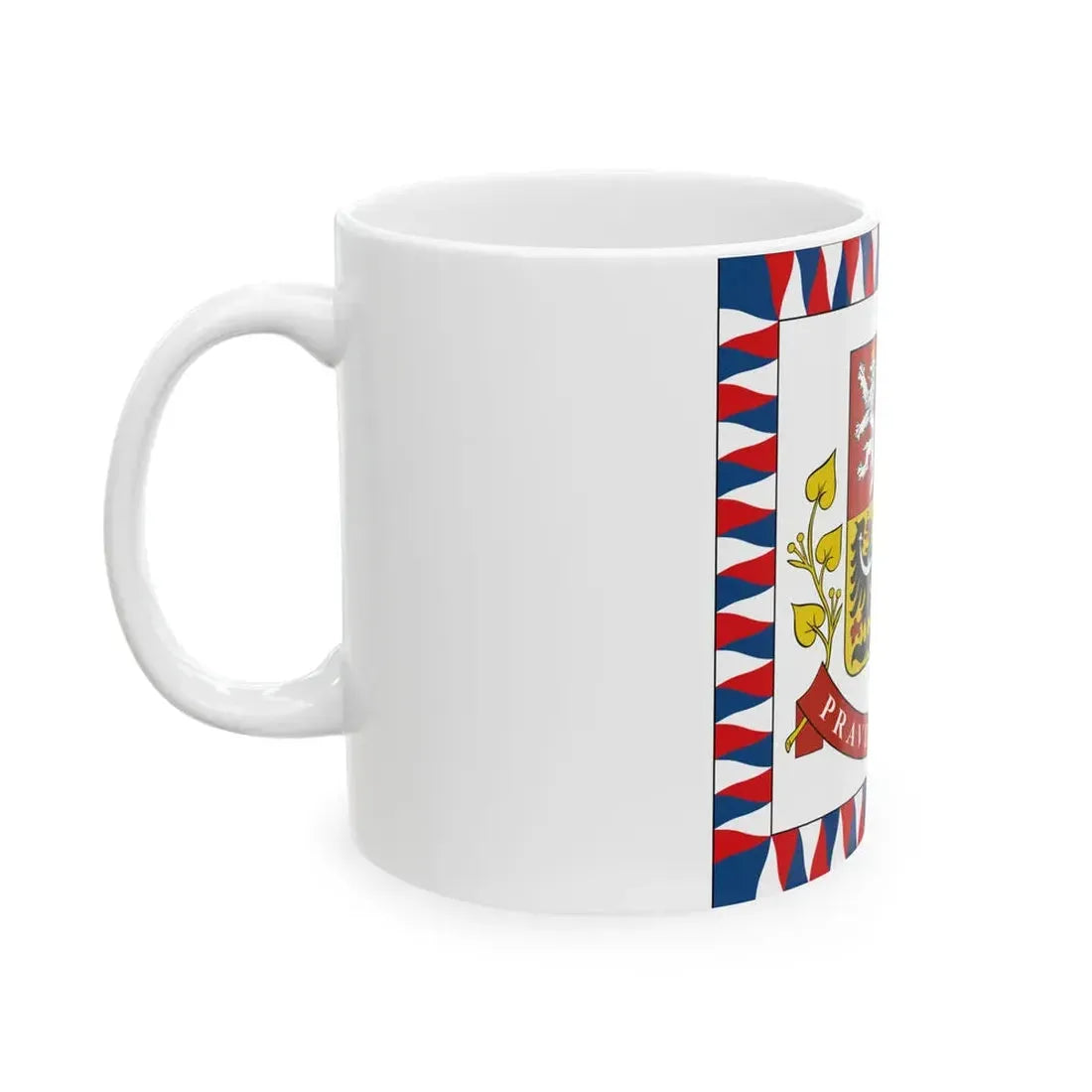 Flag of the President of the Czech Republic (Czech Republic) White Coffee Mug - Go Mug Yourself