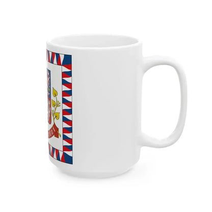 Flag of the President of the Czech Republic (Czech Republic) White Coffee Mug - Go Mug Yourself