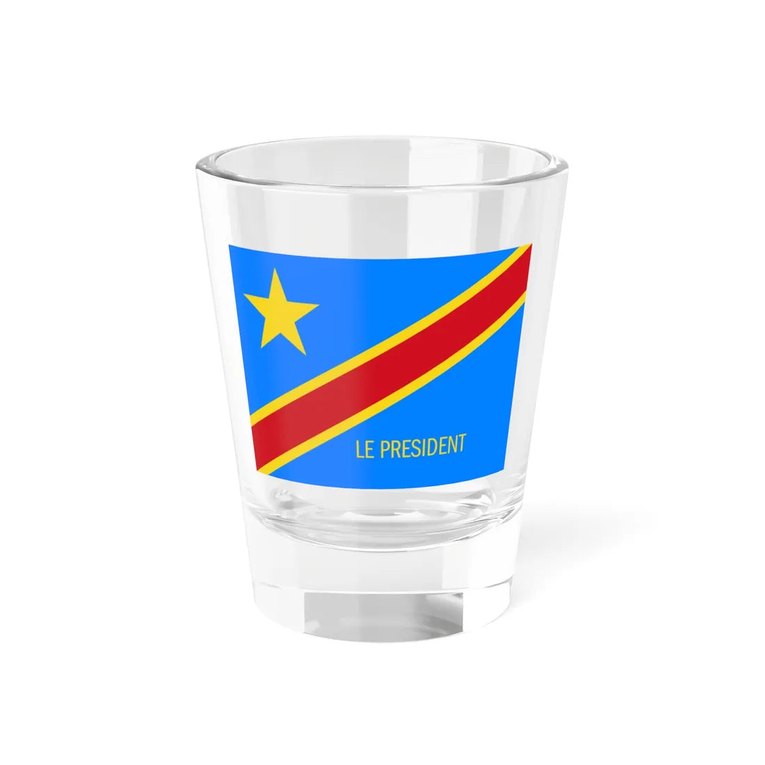 Flag of the President of the Democratic Republic of the Congo (Congo) Shot Glass 1.5oz 1.5oz - Go Mug Yourself