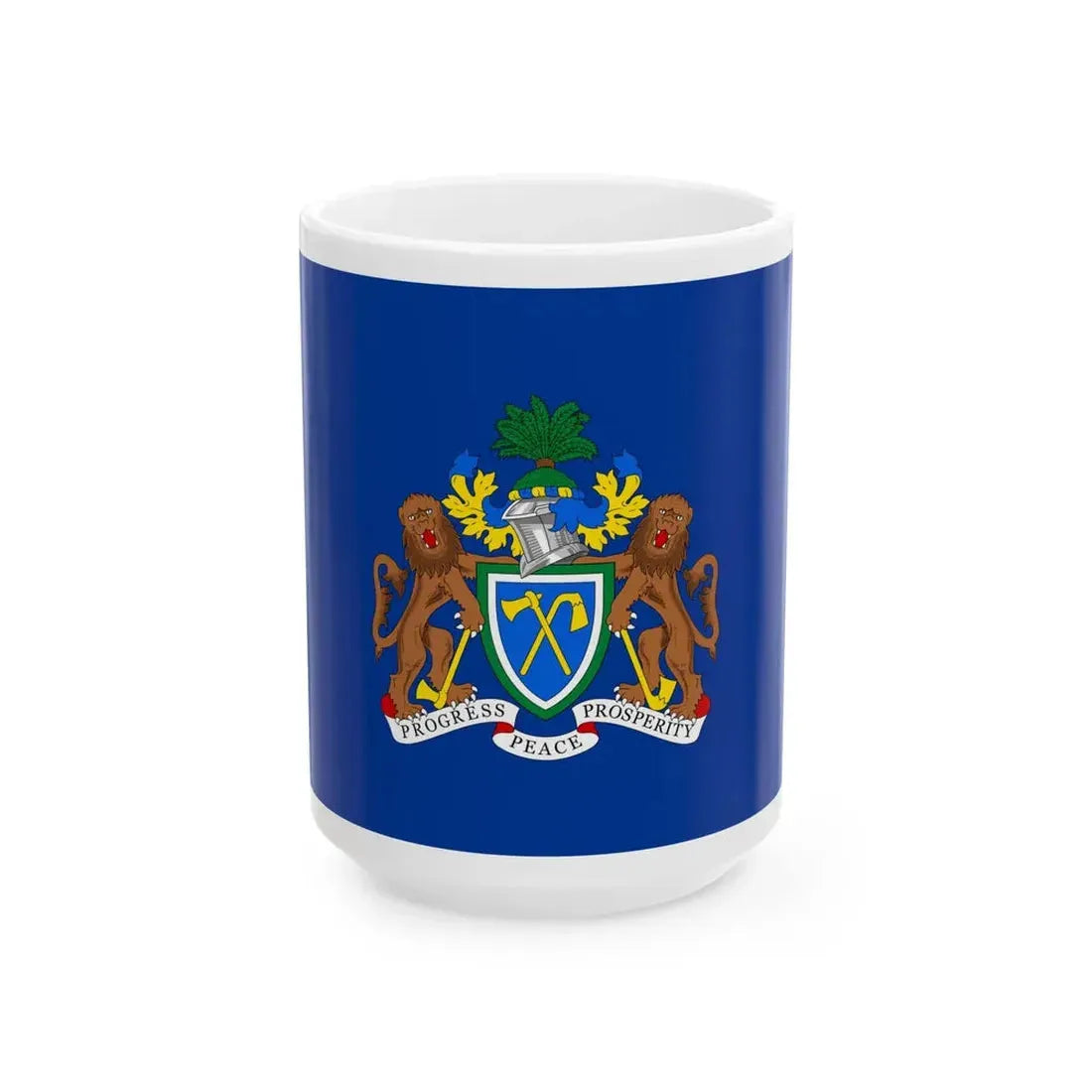 Flag of the President of The Gambia (Gambia) White Coffee Mug 15oz - Go Mug Yourself