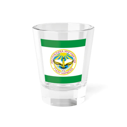 Flag of the President of the Republic of Ingushetia (Russia) Shot Glass 1.5oz 1.5oz - Go Mug Yourself