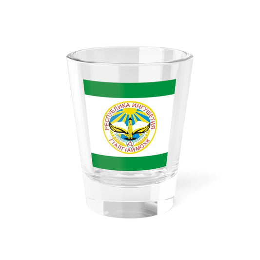 Flag of the President of the Republic of Ingushetia (Russia) Shot Glass 1.5oz 1.5oz - Go Mug Yourself