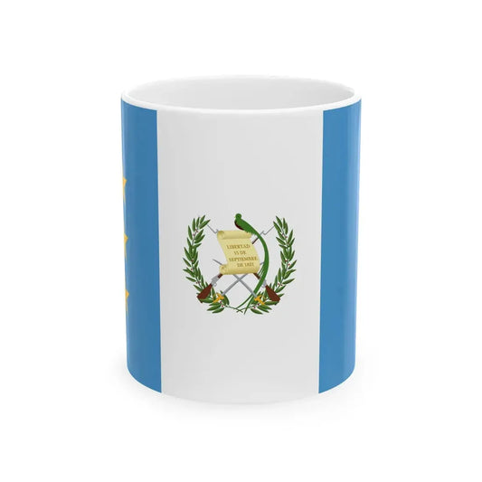 Flag of the President of the Supreme Court of Justice of Guatemala (Guatemala) White Coffee Mug 11oz - Go Mug Yourself