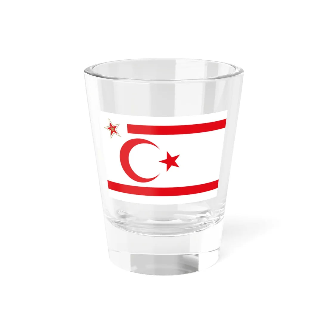 Flag of the President of the Turkish Republic of Northern Cyprus (Cyprus) Shot Glass 1.5oz 1.5oz - Go Mug Yourself