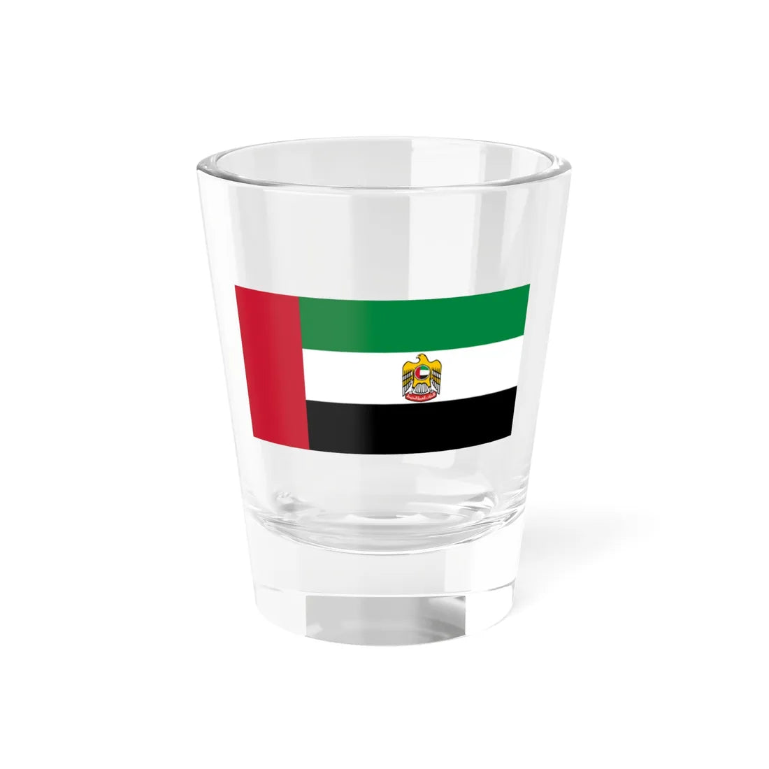 Flag of the President of the United Arab Emirates (United Arab Emirates) Shot Glass 1.5oz 1.5oz - Go Mug Yourself