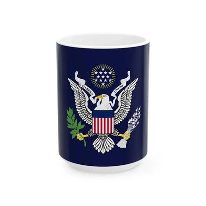 Flag of the President of the United States 1902-1916 (United States) White Coffee Mug 15oz - Go Mug Yourself