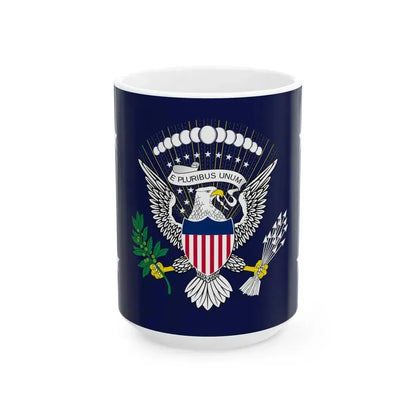 Flag of the President of the United States 1916-1945 (United States) White Coffee Mug 15oz - Go Mug Yourself