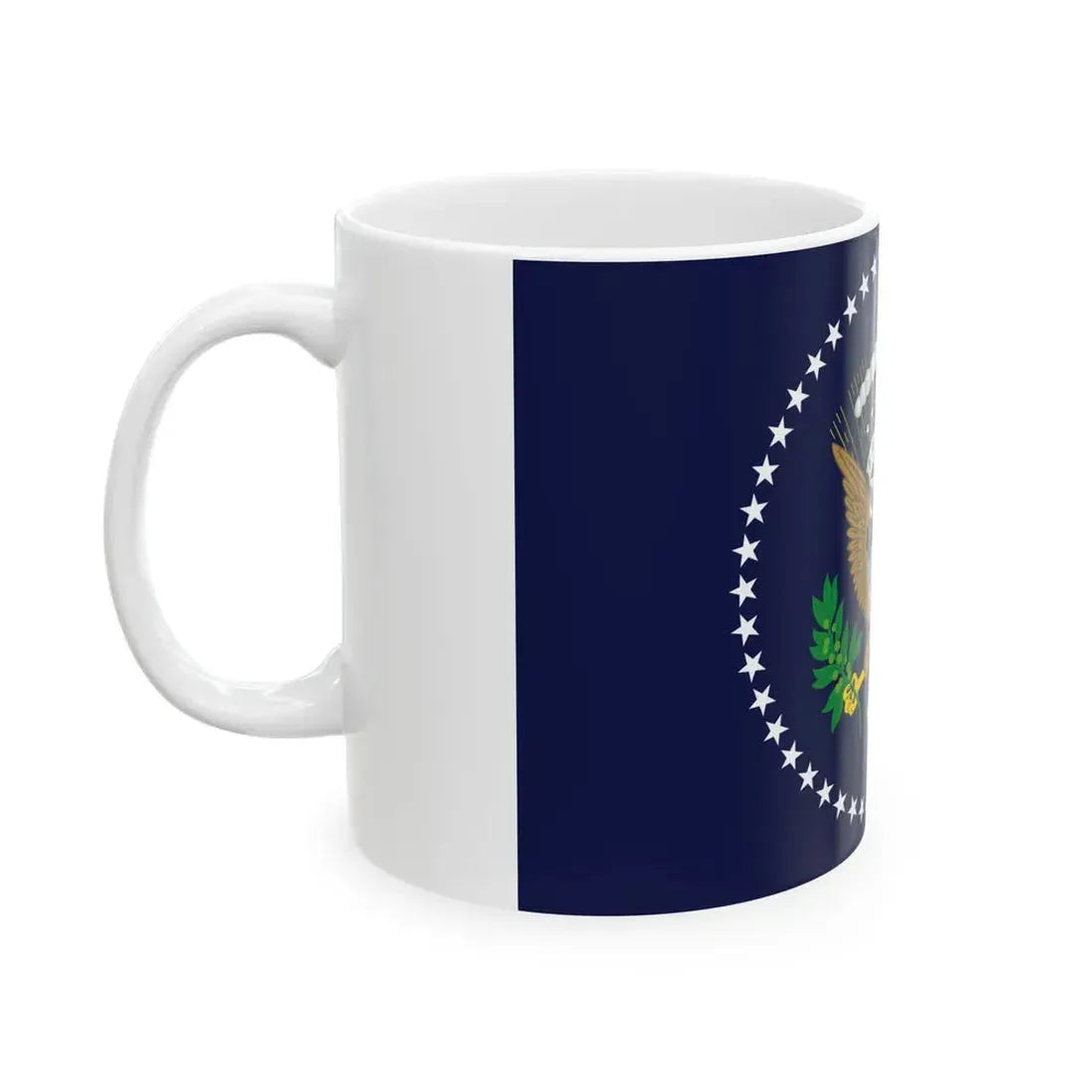 Flag of the President of the United States 1945-1959 (United States) White Coffee Mug - Go Mug Yourself
