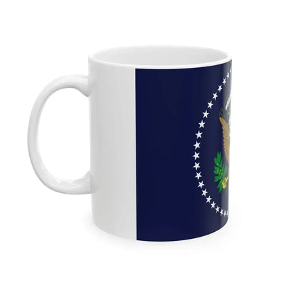 Flag of the President of the United States 1945-1959 (United States) White Coffee Mug - Go Mug Yourself