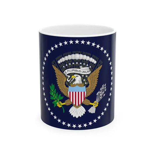 Flag of the President of the United States 1959-1960 (United States) White Coffee Mug 11oz - Go Mug Yourself