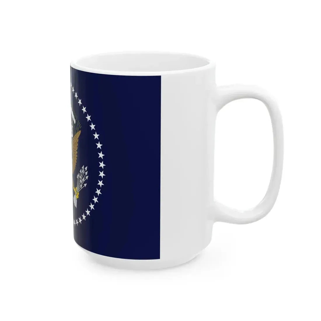 Flag of the President of the United States 1959-1960 (United States) White Coffee Mug - Go Mug Yourself