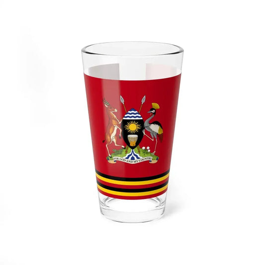 Flag of the President of Uganda (Uganda) Pint Glass 16oz 16oz - Go Mug Yourself