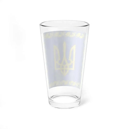 Flag of the President of Ukraine 1999-2006 detailed (Ukraine) Pint Glass 16oz - Go Mug Yourself
