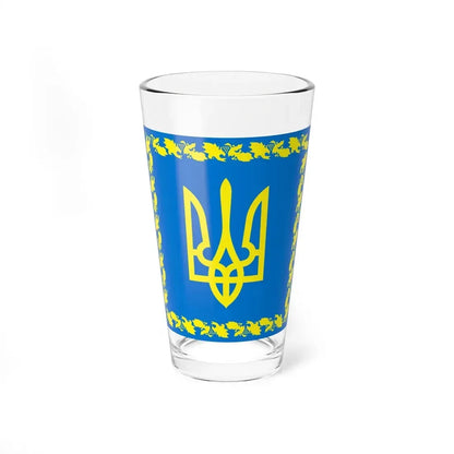 Flag of the President of Ukraine 1999-2006 (Ukraine) Pint Glass 16oz 16oz - Go Mug Yourself