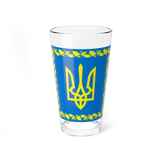 Flag of the President of Ukraine 1999-2006 (Ukraine) Pint Glass 16oz 16oz - Go Mug Yourself
