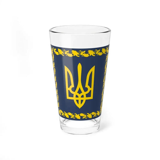 Flag of the President of Ukraine dark shade variant (Ukraine) Pint Glass 16oz 16oz - Go Mug Yourself