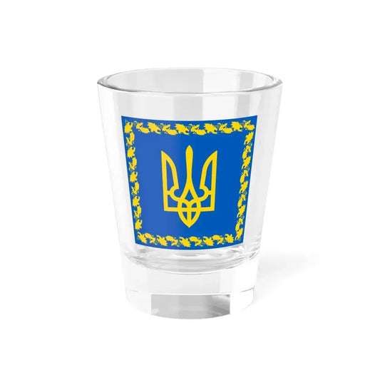 Flag of the President of Ukraine (Ukraine) Shot Glass 1.5oz 1.5oz - Go Mug Yourself