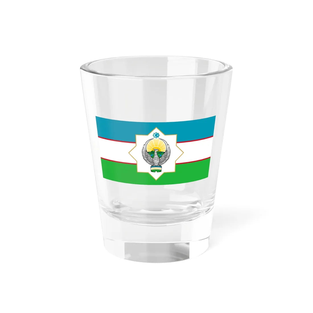 Flag of the President of Uzbekistan (Uzbekistan) Shot Glass 1.5oz 1.5oz - Go Mug Yourself