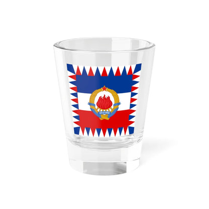 Flag of the President of Yugoslavia 1963-1993 (Yugoslavia) Shot Glass 1.5oz 1.5oz - Go Mug Yourself