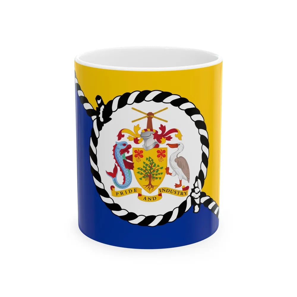 Flag of the Prime Minister of Barbados (Barbados) White Coffee Mug 11oz - Go Mug Yourself