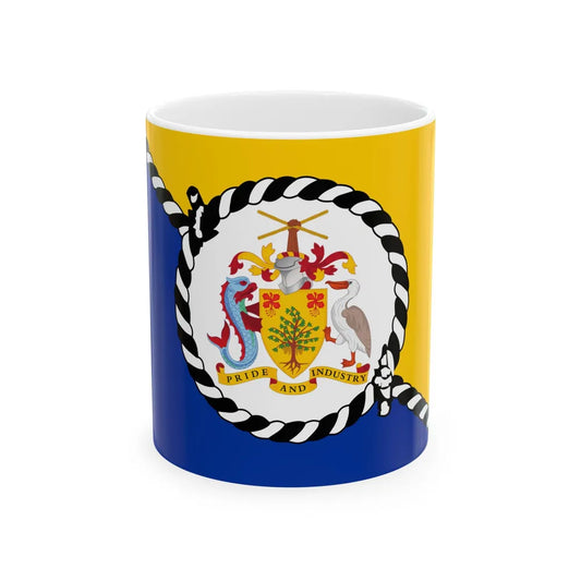 Flag of the Prime Minister of Barbados (Barbados) White Coffee Mug 11oz - Go Mug Yourself