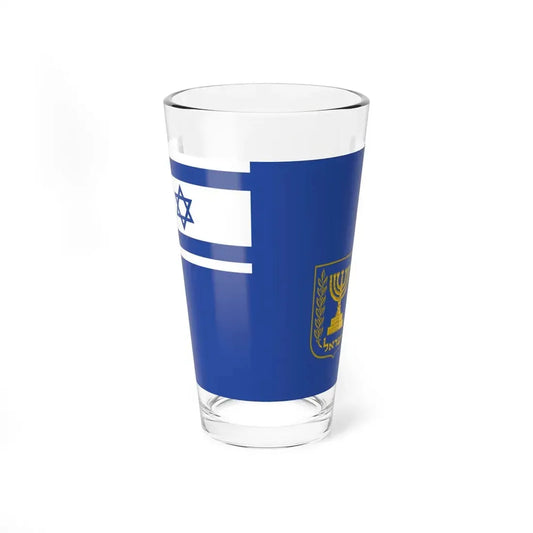 Flag of the Prime Minister of Israel (Israel) Pint Glass 16oz 16oz - Go Mug Yourself