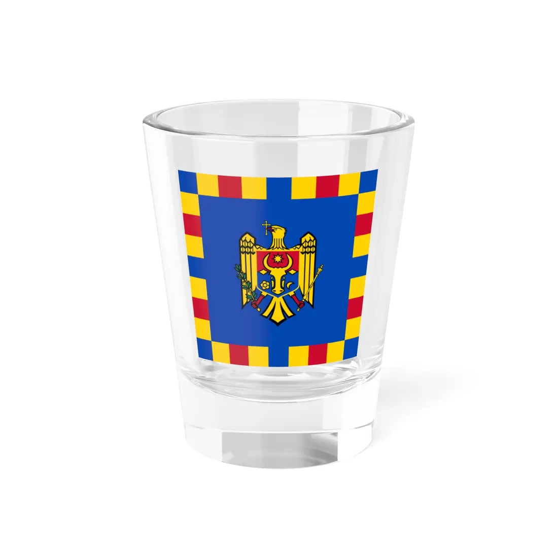 Flag of the Prime Minister of Moldova (Moldova) Shot Glass 1.5oz 1.5oz - Go Mug Yourself