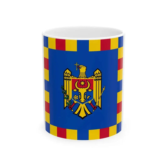 Flag of the Prime Minister of Moldova (Moldova) White Coffee Mug 11oz - Go Mug Yourself