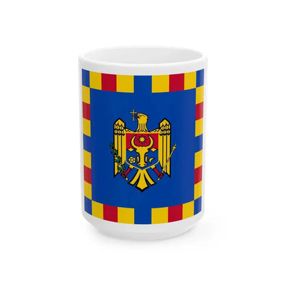 Flag of the Prime Minister of Moldova (Moldova) White Coffee Mug 15oz - Go Mug Yourself