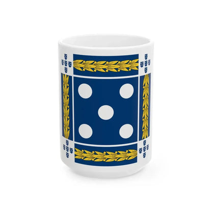 Flag of the Prime Minister of Portugal 1952-1972 (Portugal) White Coffee Mug 15oz - Go Mug Yourself