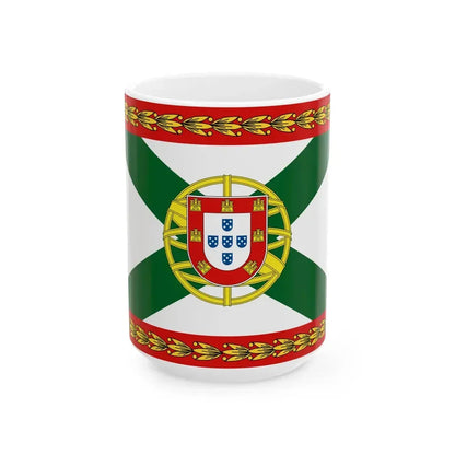 Flag of the Prime Minister of Portugal (Portugal) White Coffee Mug 15oz - Go Mug Yourself