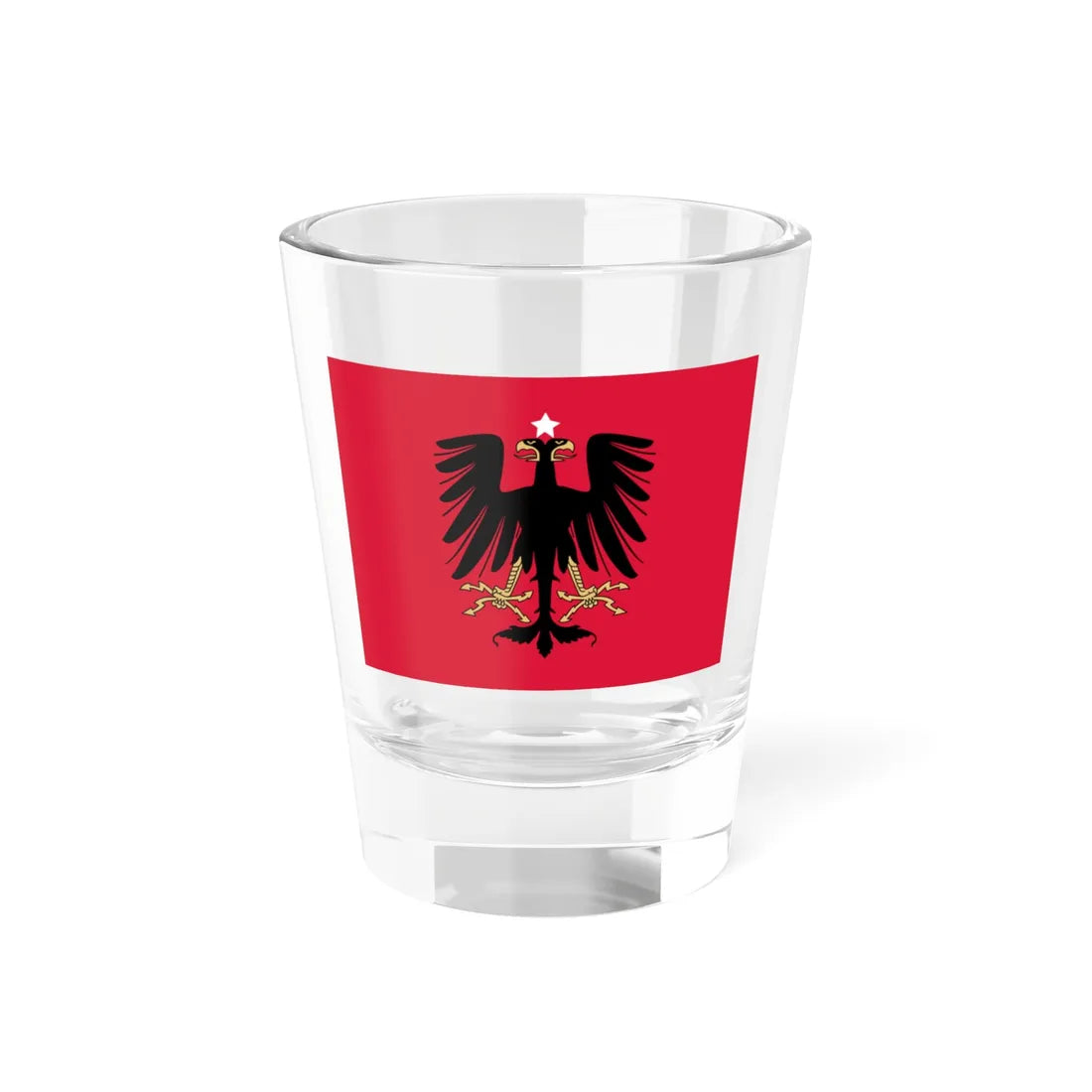 Flag of the Principality of Albania 1914 (Albania) Shot Glass 1.5oz 1.5oz - Go Mug Yourself